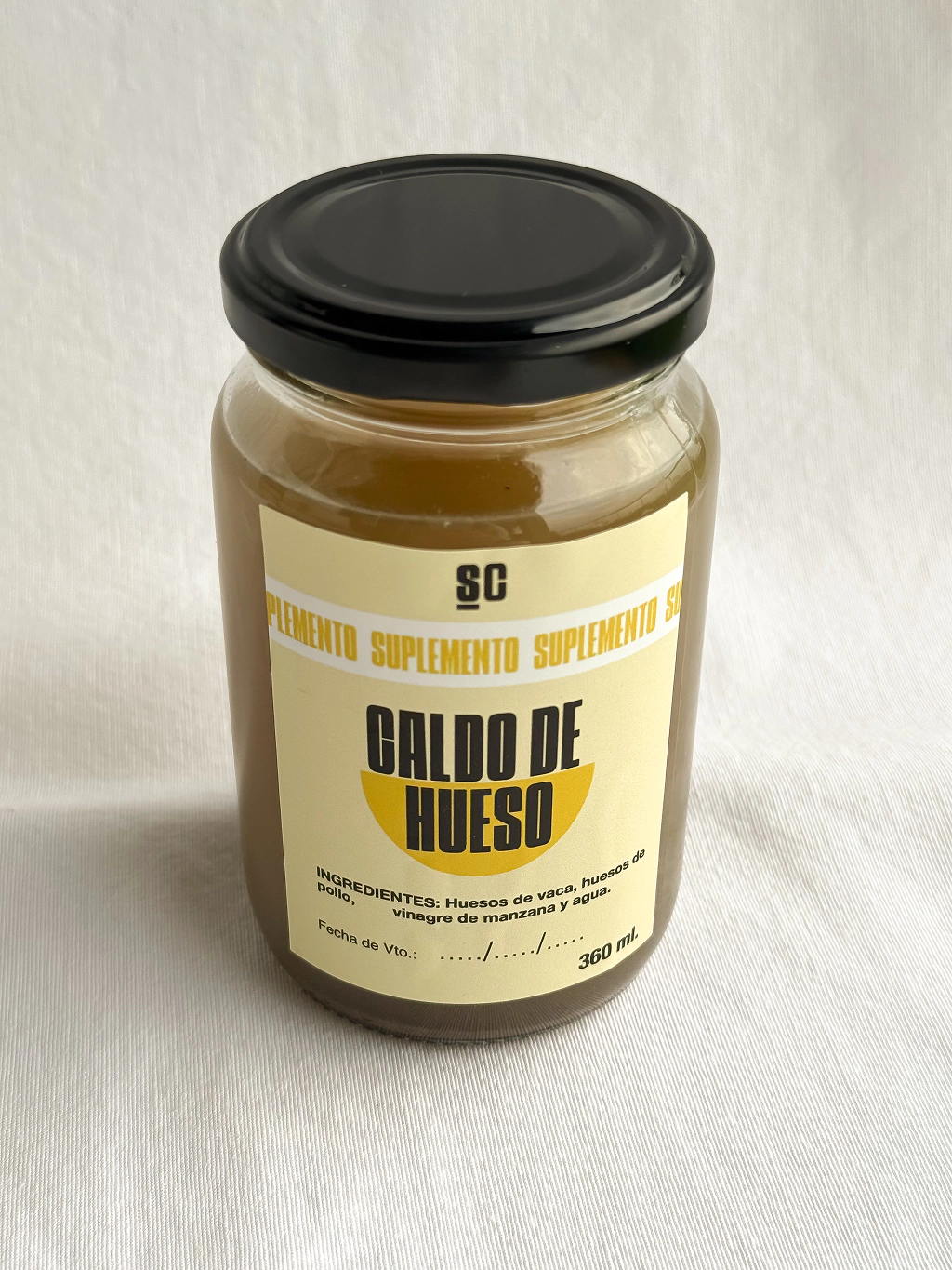 Caldo de hueso frasco
