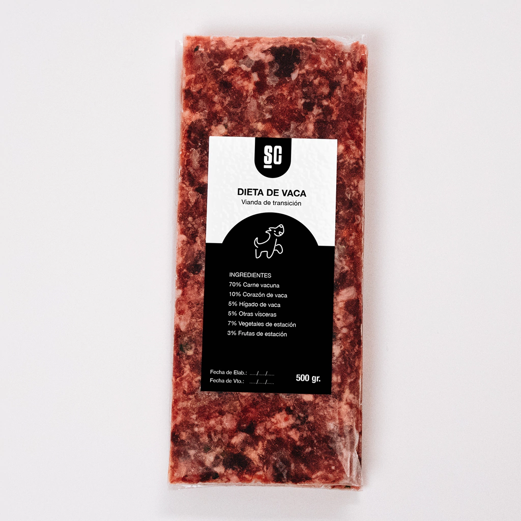 Transición para perros | proteína de vaca | 1 kg.