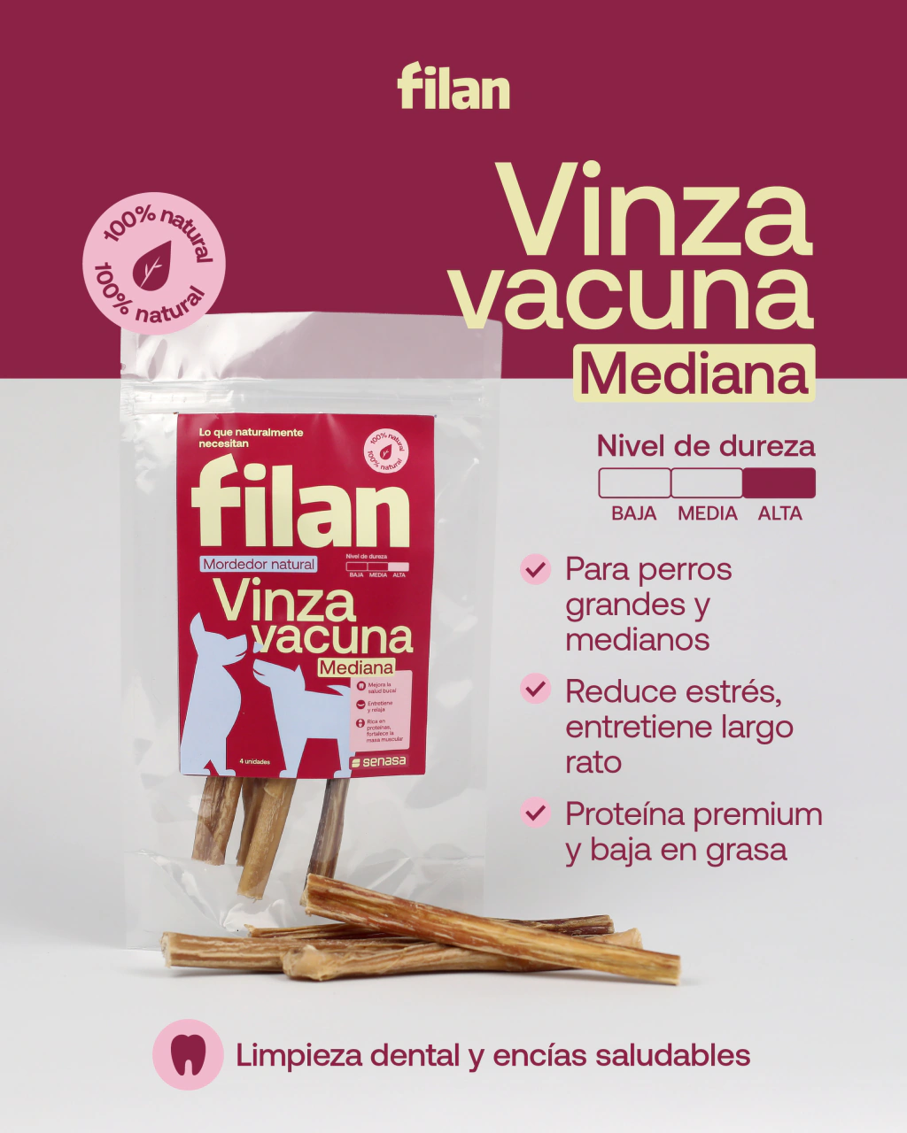 Vinza vacuna mediana FILAN - paquete
